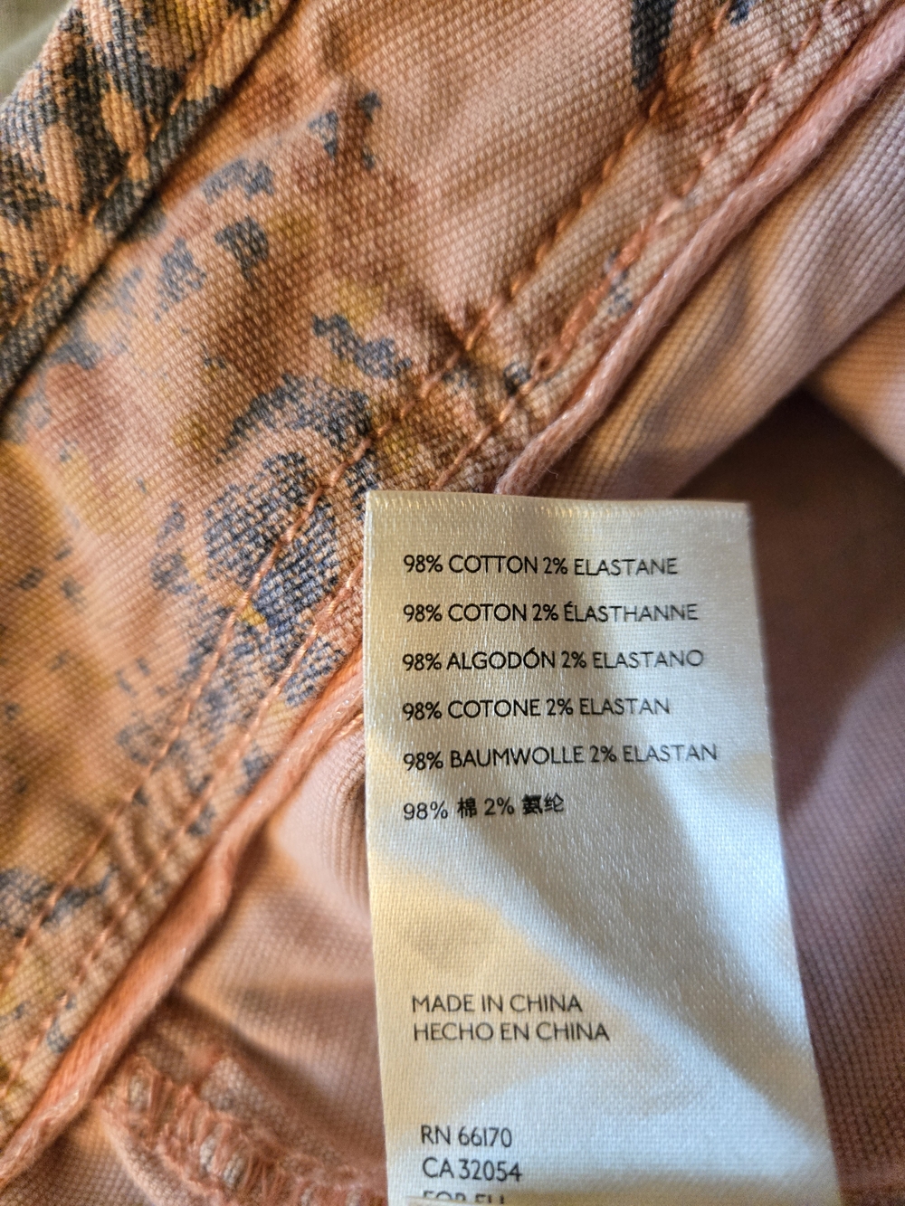 Anthropologie Pilcro The Wanderer Utility Pants Plus Size 24W Pink Floral Button - Picture 6 of 8
